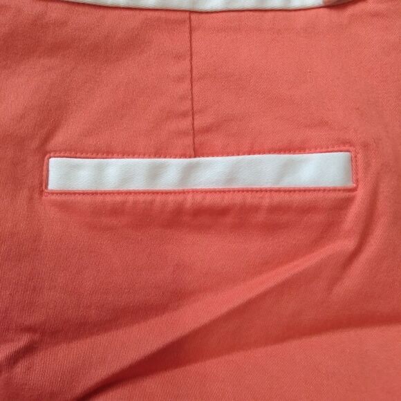 Birdie Peachy Orange and White Mid Rise Mini Length Golf Skirt Women's Size 8 - Picture 13 of 16